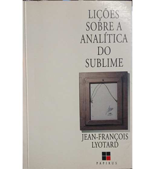 LICOES SOBRE A ANALITICA DO SUBLIME
